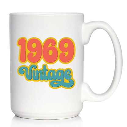 Vintage 1969 - Fun 56th Birthday Coffee Mug Gifts for Men & Women Turning 56 - Retro Coffee Cups