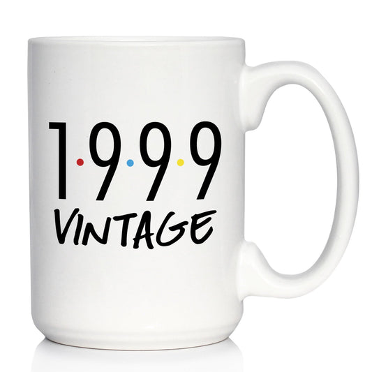 Vintage 1999 - Fun 26th Birthday Coffee Mug Gifts for Men & Women Turning 26 - Retro Coffee Cups