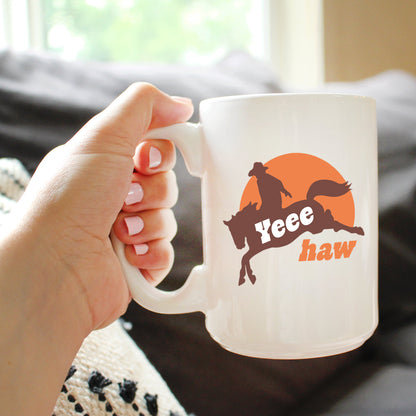 Yeehaw Coffee Mug Rodeo Party Decor & Western Home Decorations White Ceramic Coffee Cup