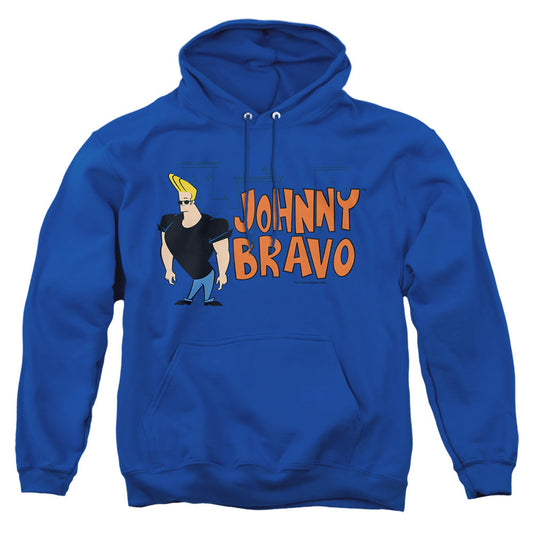 Johnny Bravo Johnny Logo Mens Hoodie Royal Officially Licensed
