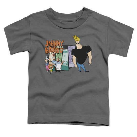 Johnny Bravo Johnny & Friends Toddler Kids Youth T Shirt Charcoal Officially Licensed