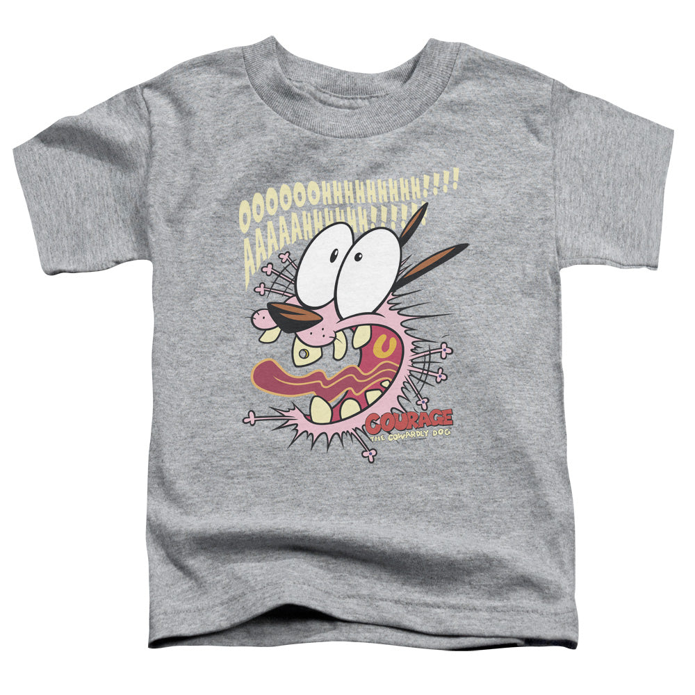 Courage the Cowardly Dog Scaredy Dog Toddler Kids Youth T Shirt Athletic Heather Officially Licensed