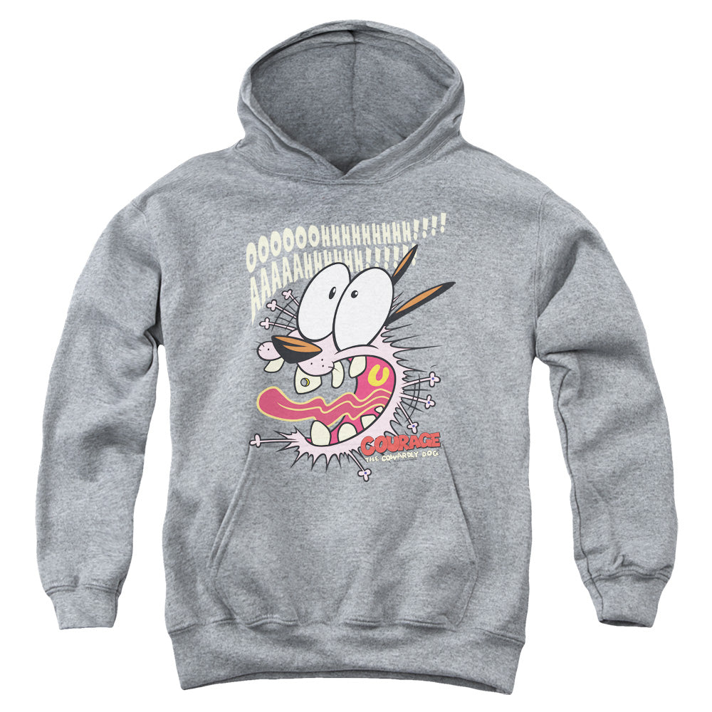 Courage the Cowardly Dog Scaredy Dog Kids Youth Hoodie Heather Officially Licensed