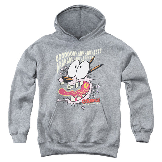 Courage the Cowardly Dog Scaredy Dog Kids Youth Hoodie Heather Officially Licensed