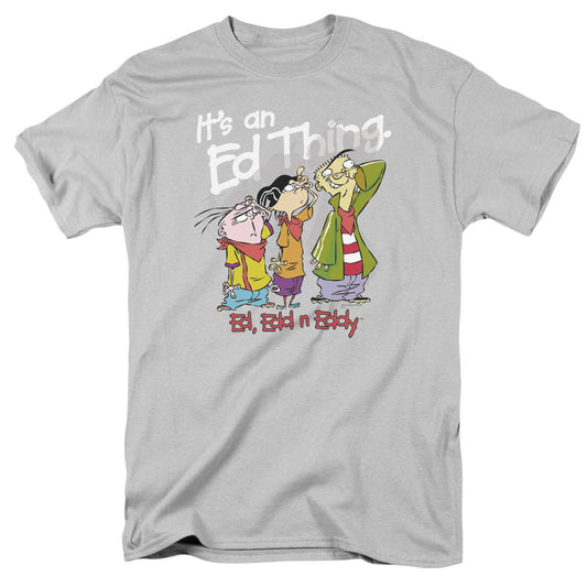 Ed Edd N Eddy Its an Ed Thing Mens T Shirt Silver Officially Licensed
