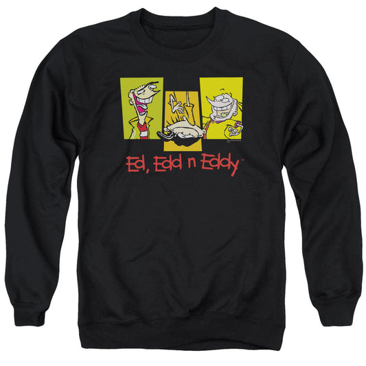 Ed Edd N Eddy 3 Ed's Mens Crewneck Sweatshirt Black Officially Licensed