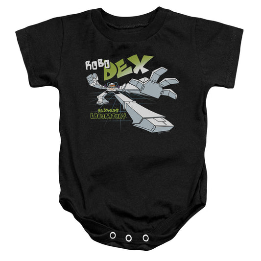 Dexters Laboratory Robo Dex Infant Baby Snapsuit Black Officially Licensed