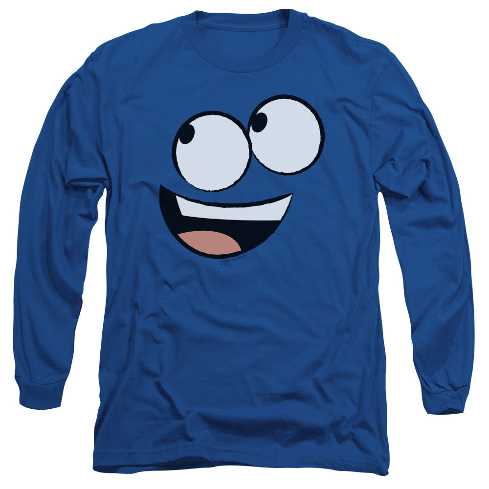 Fosters Home For Imaginary Friends Blue Face Mens Long Sleeve Shirt Royal Blue Officially Licensed