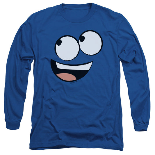 Fosters Home For Imaginary Friends Blue Face Mens Long Sleeve Shirt Royal Blue Officially Licensed