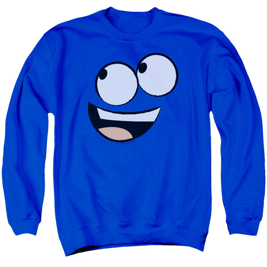 Fosters Home For Imaginary Friends Blue Face Mens Crewneck Sweatshirt Royal Blue Officially Licensed