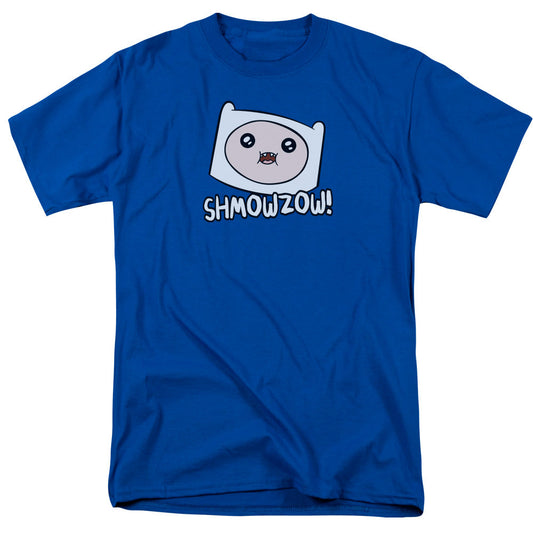 Adventure Time Shmowzow Mens T Shirt Royal Blue Officially Licensed