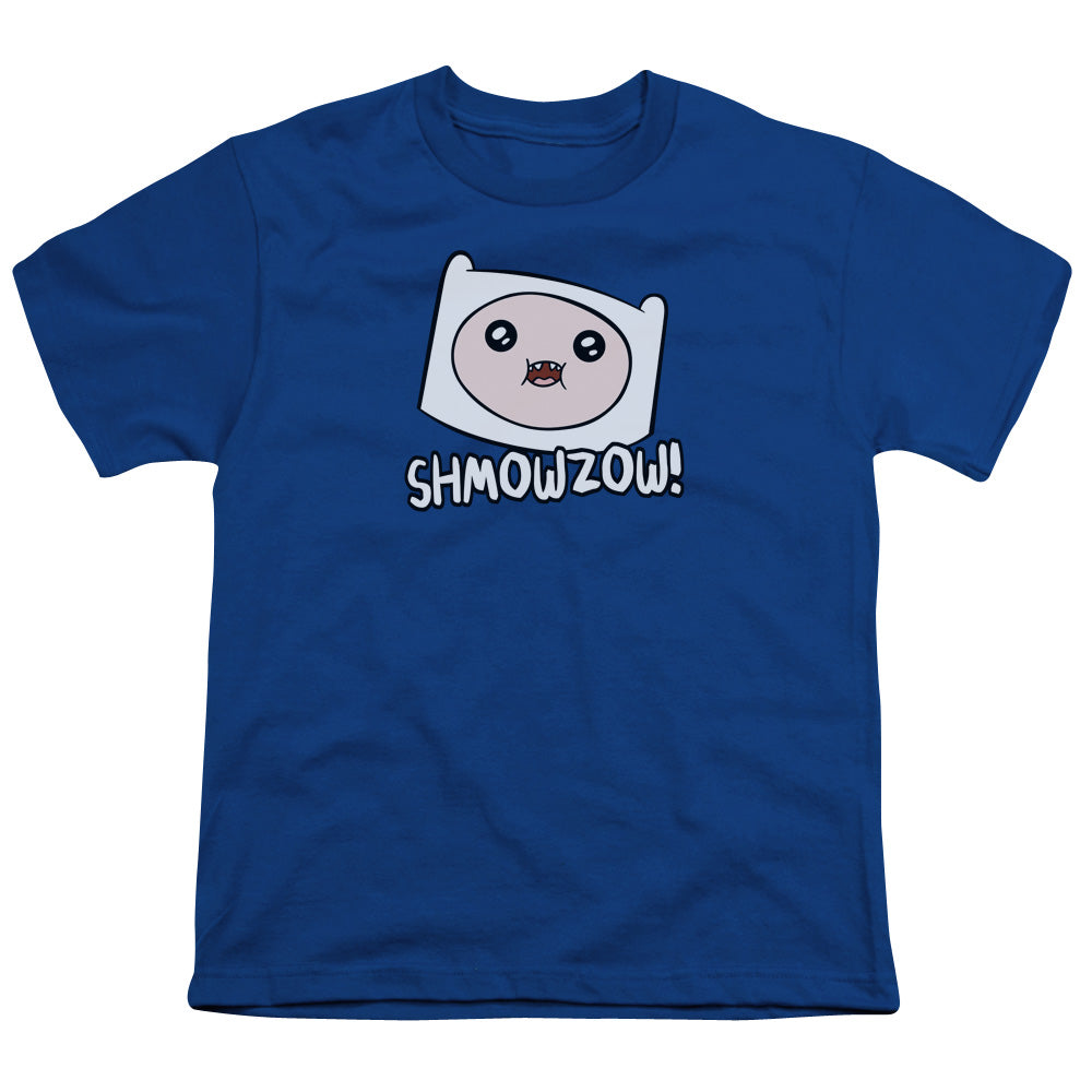 Adventure Time Shmowzow Kids Youth T Shirt Royal Blue Officially Licensed