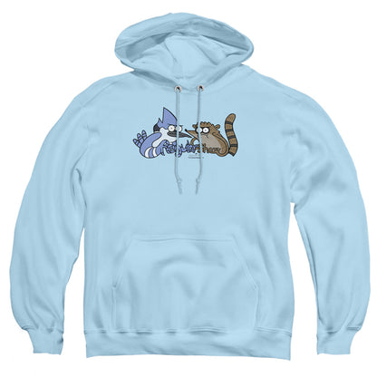 The Regular Show Tattoo Art Mens Hoodie Light Blue Officially Licensed