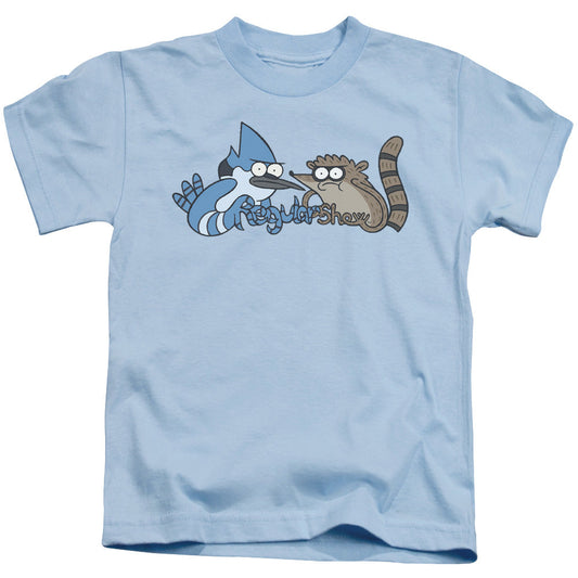 The Regular Show Tattoo Art Juvenile Kids Youth T Shirt Light Blue Officially Licensed