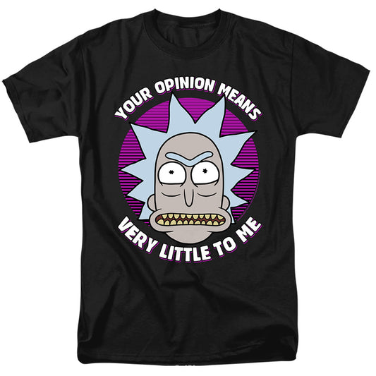 Rick And Morty Your Opinion Mens T Shirt Black Officially Licensed