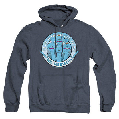 Rick And Morty Mr Meeseeks Mens Heather Hoodie Navy Officially Licensed