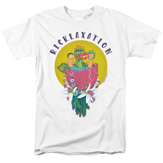 Rick And Morty Ricklaxation Mens T Shirt White Officially Licensed
