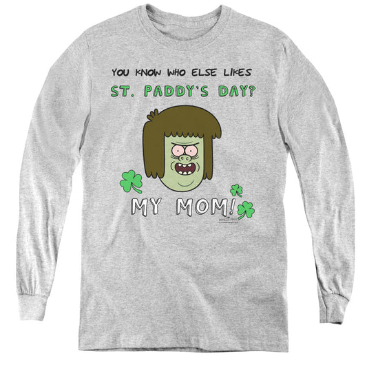 The Regular Show My Mom Long Sleeve Kids Youth T Shirt Athletic Heather Officially Licensed