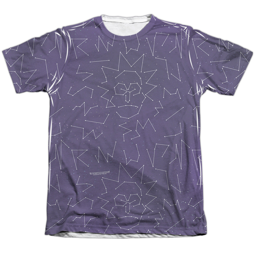 Rick And Morty Stars Mens Poly Cotton T Shirt White