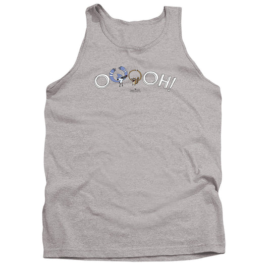 The Regular Show Ooooh Mens Tank Top Shirt Athletic Heather Officially Licensed