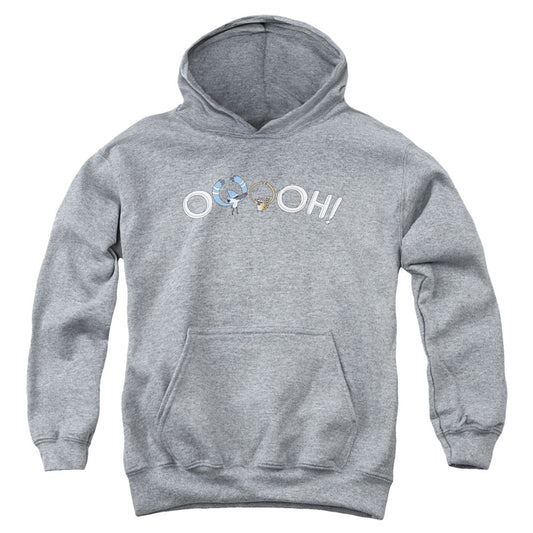 The Regular Show Ooooh Kids Youth Hoodie Athletic Heather Officially Licensed