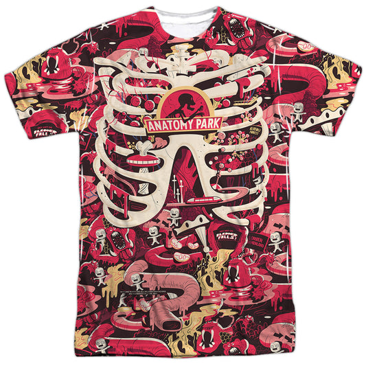 Rick And Morty Anatomy Park Mens Poly Crew T Shirt White