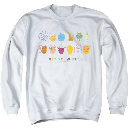 Rick And Morty Get Schwifty Mens Crewneck Sweatshirt White