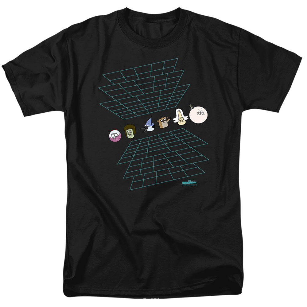 The Regular Show Regular Grid Mens T Shirt Black-6X