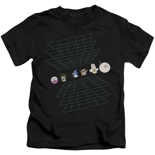 The Regular Show Regular Grid Juvenile Kids Youth T Shirt Black Officially Licensed