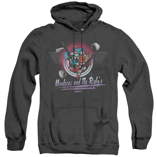 The Regular Show Mordecai & the Rigbys Heather Mens Hoodie Black Officially Licensed