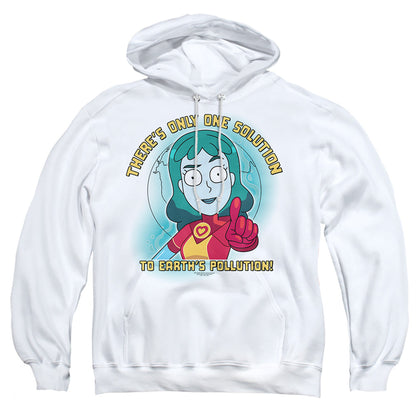 Rick And Morty Planetina Mens Hoodie White