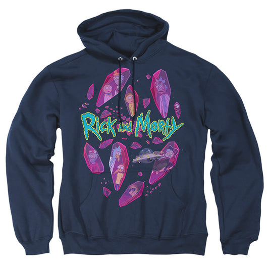 Rick And Morty Death Crystal Futures Mens Hoodie Navy