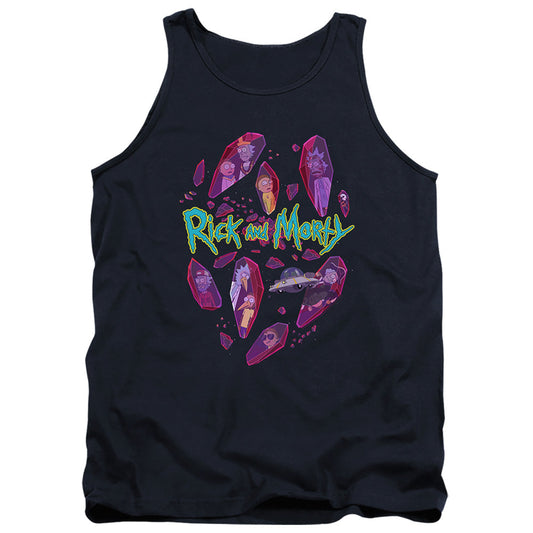 Rick And Morty Death Crystal Futures Mens Tank Top Shirt Navy