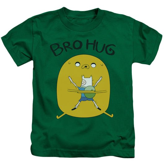 Adventure Time Bro Hug Juvenile Kids Youth T Shirt Kelly Green Officially Licensed