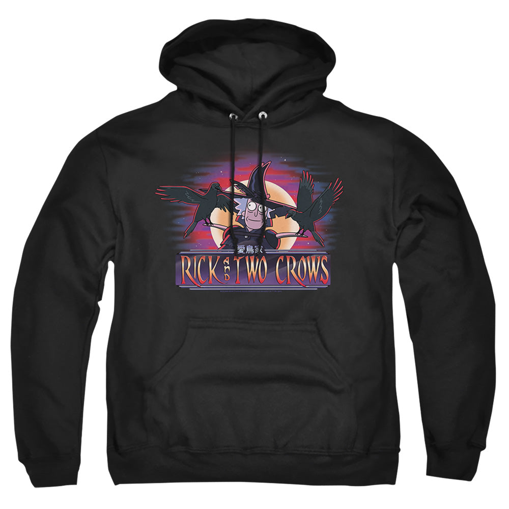 Rick And Morty Rick And Two Crows Mens Hoodie Black