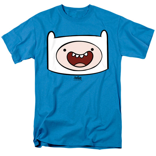 Adventure Time Finn Head Mens T Shirt Turquoise Officially Licensed