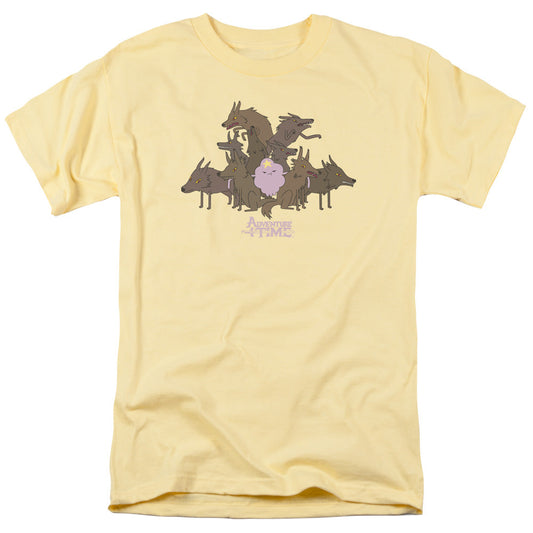 Adventure Time Lsp & Wolves Mens T Shirt Yellow Officially Licensed