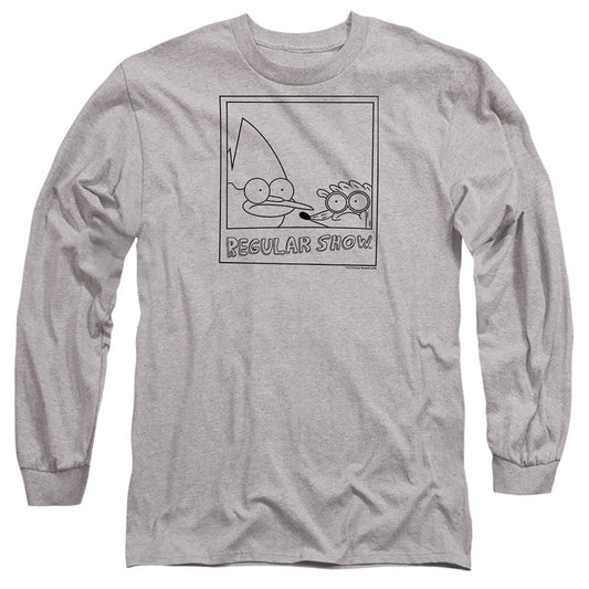 Regular Show Poloroid- L S Adult 18 1 -Athletic Heather