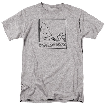 Regular Show Poloroid Mens T Shirt Athletic Heather Officially Licensed