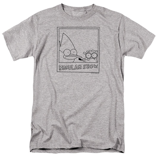 Regular Show Poloroid Mens T Shirt Athletic Heather Officially Licensed