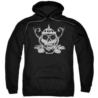 Adventure Time Skull Face Mens Hoodie Black Officially Licensed
