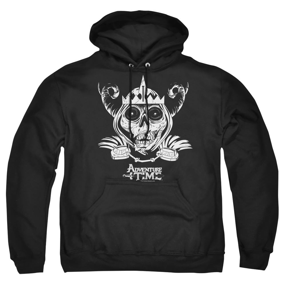 Adventure Time Skull Face Mens Hoodie Black Officially Licensed