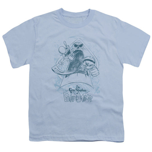 Grim Adventures of Billy & Mandy Sketched Kids Youth T Shirt Light Blue Officially Licensed