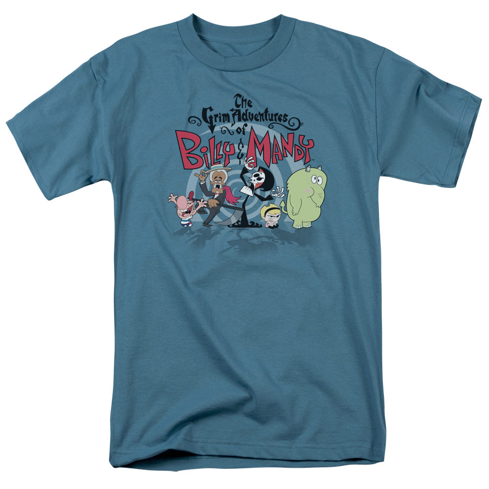 Billy & Mandy Group Shot Mens T Shirt Slate Officially Licensed
