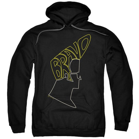 Johnny Bravo Bravo Hair Mens Hoodie Black Officially Licensed