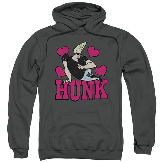 Johnny Bravo Hunk Mens Hoodie Charcoal Officially Licensed
