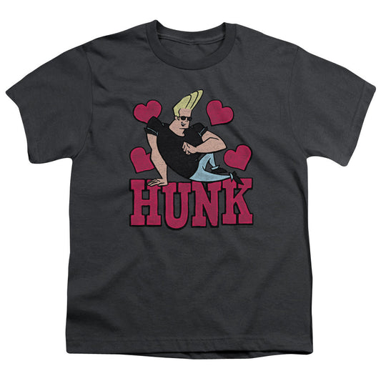 Johnny Bravo Hunk Kids Youth T Shirt Charcoal Officially Licensed