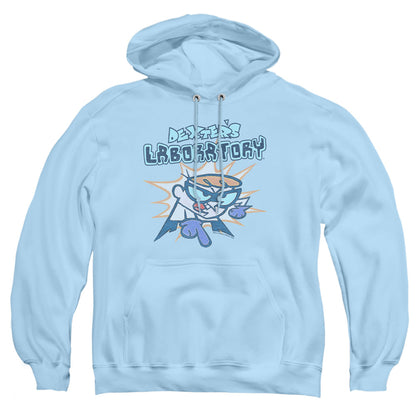 Dexters Laboratory What Do You Want Mens Hoodie Light Blue Officially Licensed