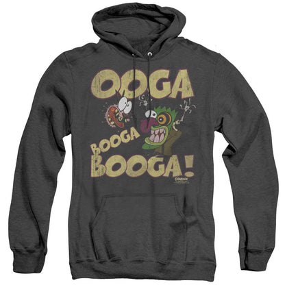 Courage Ooga Booga Booga Mens Heather Hoodie Black Officially Licensed