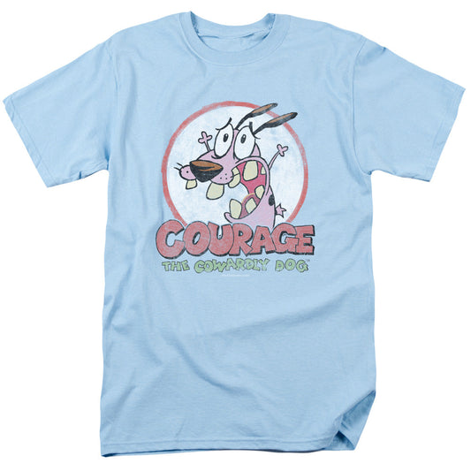 Courage The Cowardly Dog Vintage Courage Mens T Shirt Light Blue Officially Licensed